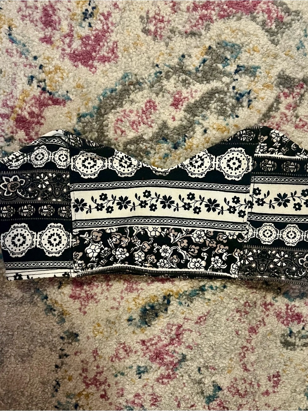 🖤🌷Nollie Black and White Printed Bandeau Top🌷🖤